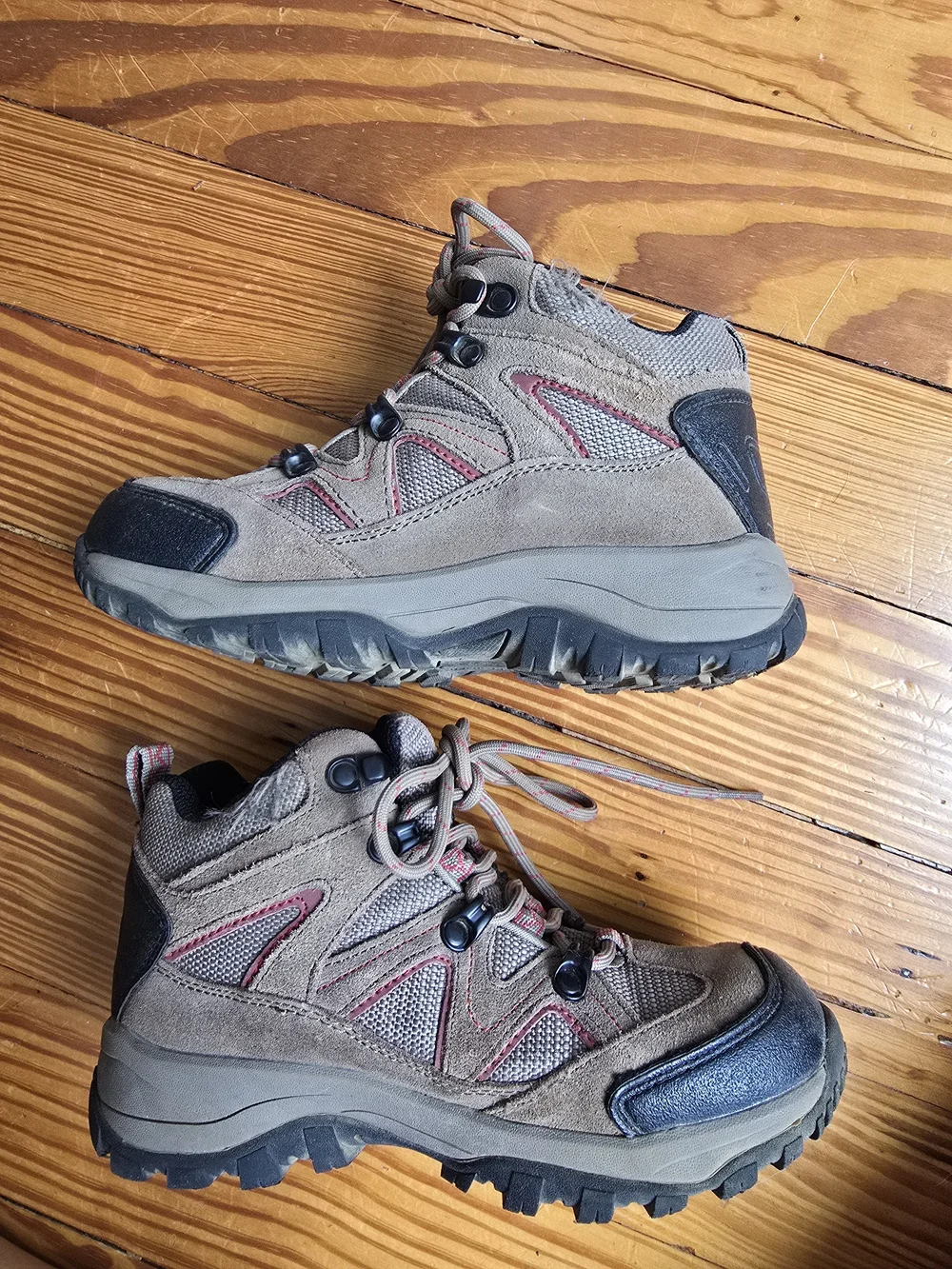 Northside Kids Waterproof Hiking Boots in Brown and Gray Sz 2